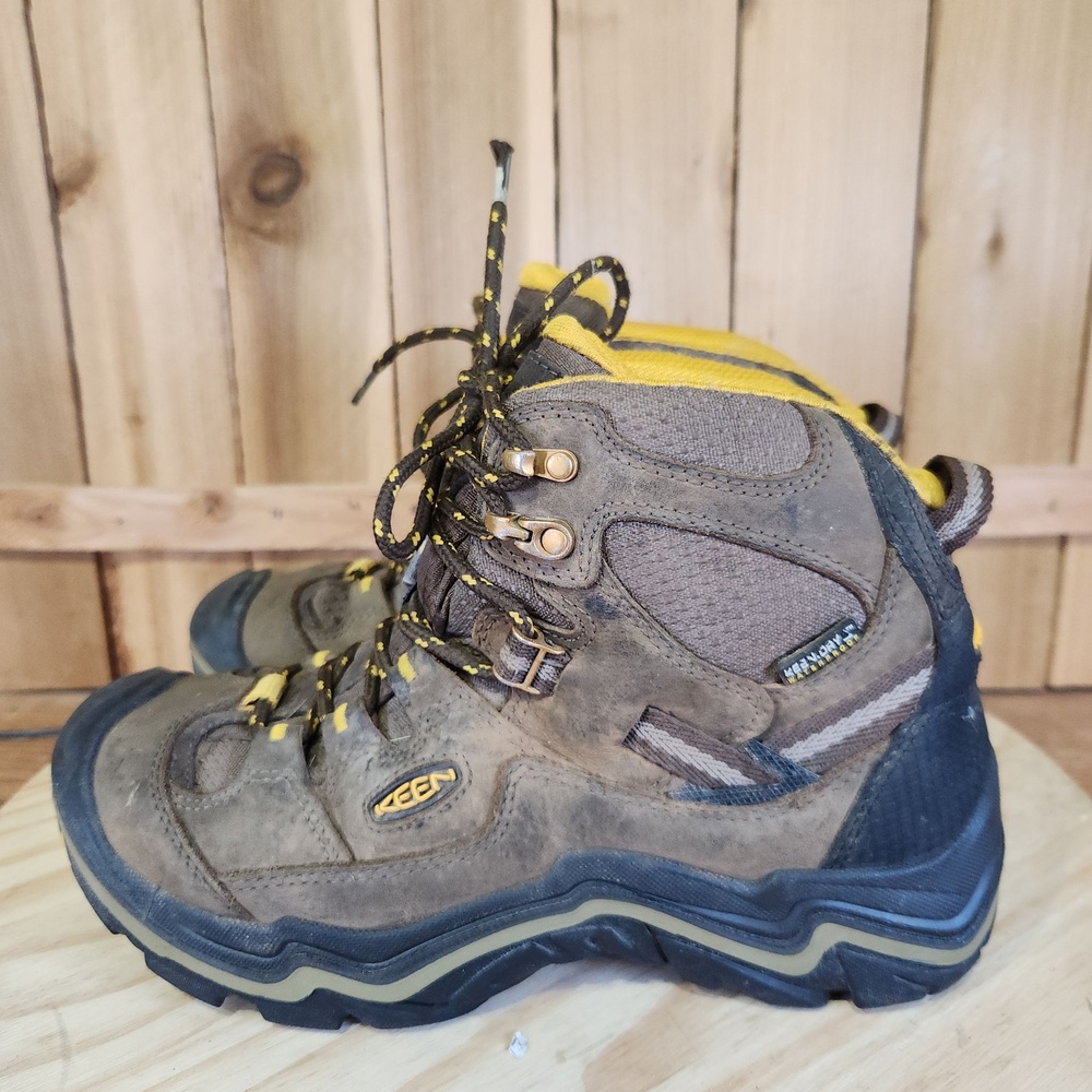 KEEN Durand Mid Boots Womens 7.5 Brown Nubuck Waterproof Hiking Winter Trail